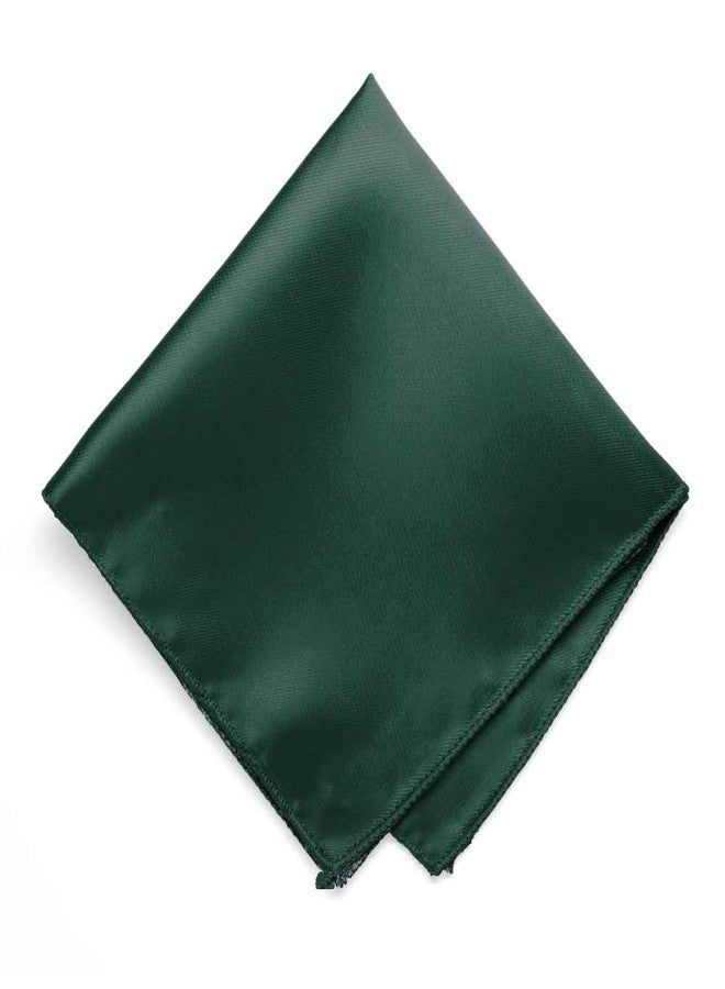 tiemart Solid Color Hunter Green Pocket Squares for Men for Suits and Perfect for Wedding Parties Measures 12 x 12 inch / 30 x 30 cm - Image 1